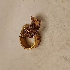 Gold toned post earrings